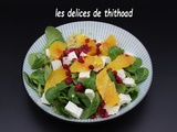 Salade de boulgour, orange, grenade et feta