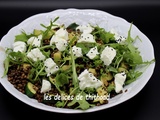 Salade de lentilles courgettes et burrata