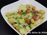 Salade de pommes de terre, poireaux et chorizo