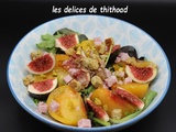 Salade vitaminée aux figues, tomates, jambon et croûtons (autour d’un ingrédient #102)