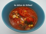 Soupe à la tomate et pois chiches