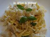 Spaguettis à l'ail et au chou fleur