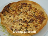 Tarte aux oignons, boursin et olives