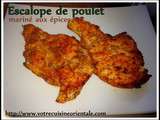 Escalope de poulet mariné aux épices