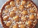 Tarte poire caramel amandes