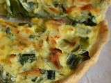 Quiche aux poireaux et au poulet