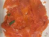 Gravlax de saumon ou de truite aux herbes du jardin