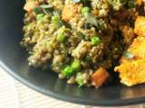 One pot de lentilles, petits légumes et quinoa