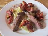 Aiguillettes de canard aux figues