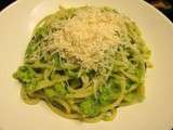 Spaghetti au pesto de broccoli