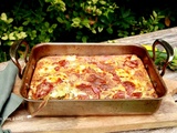 Clafoutis aux courgettes, scamorza blanche et coppa