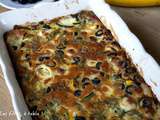 Clafoutis de courgettes au chèvre et aux olives noires