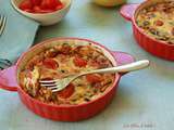 Clafoutis de tomates cerise et poivrons