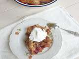 Cobbler fraises rhubarbe