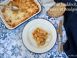 Gratin de haddock, poireaux et boulgour