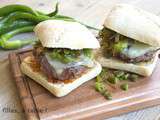 Hamburger de canard et piments doux du Pays Basque