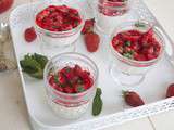 Panna cotta noix de coco et fraises