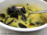 Potage aux moules, safran et coriandre