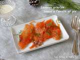 Saumon gravlax, sauce à l’aneth et au gin