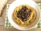 Spaghettis au thon et à la tapenade