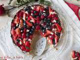 Tarte aux fruits rouges sur panna cotta