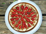 Tarte renversée rhubarbe fraises