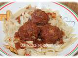 Boulettes de pot au feu au four sauce bolognaise