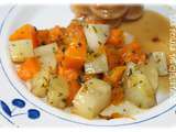 Butternut et pommes de terre au four