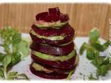 Millefeuille avocat betterave