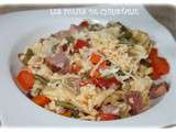 One pot pasta sucrine du Berry, Haricots verts, jambon