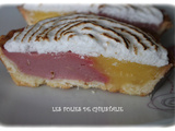 Tartelettes cerises curd, lemon curd meringuées