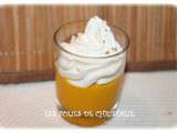 Verrine de crème de carottes et mousse de fromage