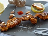 Brochette de poulet en croûte d'épices