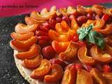 Tarte aux abricots - fraises au basilic