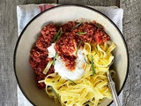 Bolognaise de chorizo à la mozzarella