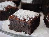 Brownie grand soir chocolat, café et neige de coco