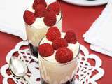 Mousse à la guimauve et aux framboises