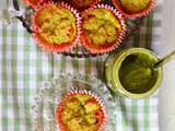 Muffins frittata à la tomate, au pesto de basilic et à la ricotta