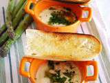 Oeufs cocotte aux asperges vertes