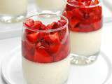 Panna cotta à l'ancienne à la vanille, salade de fraises aux épices