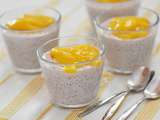 Tapioca épicé au lait de coco et coulis de mangue