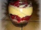 Verrine crème pâtissière et ses framboises