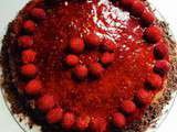 Entremet chocolat framboise de Christophe Felder - Lesgourmandisesdechoucha