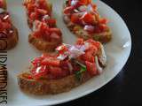 Bruschetta tomates coriandre