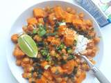 Curry de patate douce et pois chiches