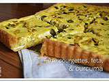 Tarte aux courgettes, feta et curcuma