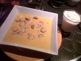 Velouté de potimaron et sa crème aux lardons