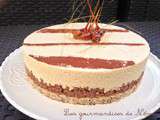 Entremet dulcey, croustillant et génoise noisette