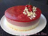 Entremet fraise et chocolat blanc