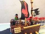 Gâteau bateau pirate sans pâte à sucre